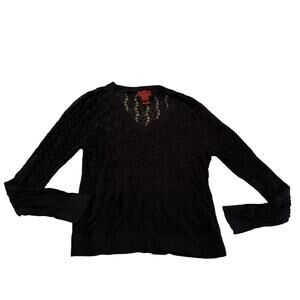 Missoni for Target Black Knit V Neck Sweater Top Sz XL Preppy